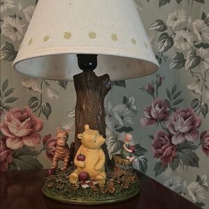 Charming Winnie the Pooh Table Lamp with White Shade